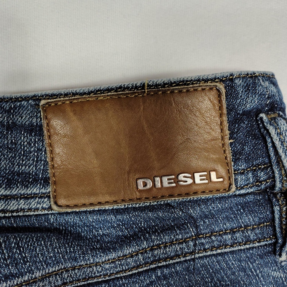 Diesel Matic Slim Skinny Jeans Womens 29x32 Dark Wash 008XT Studded Low Rise - Picture 9 of 12